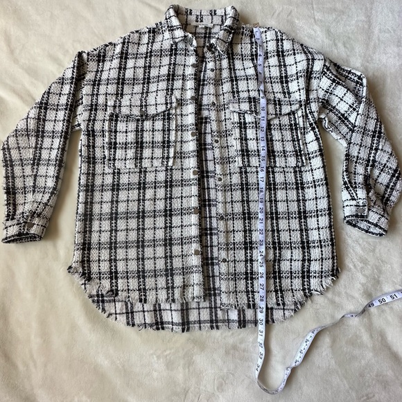 GINNY CHECKERED TWEED SHACKET - Picture 2 of 6